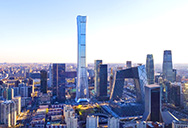 中國尊-中信大廈門廳入口原電熱電幕、裝飾吊頂